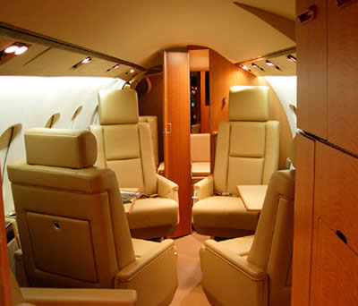 Stellar Villas - Luxury Villa Rentals -  Jet Charter - Learjet 55 - Interior